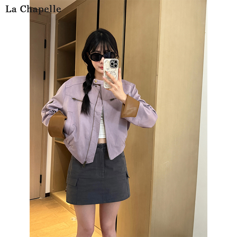 秋款高级感小香风机车服夹克