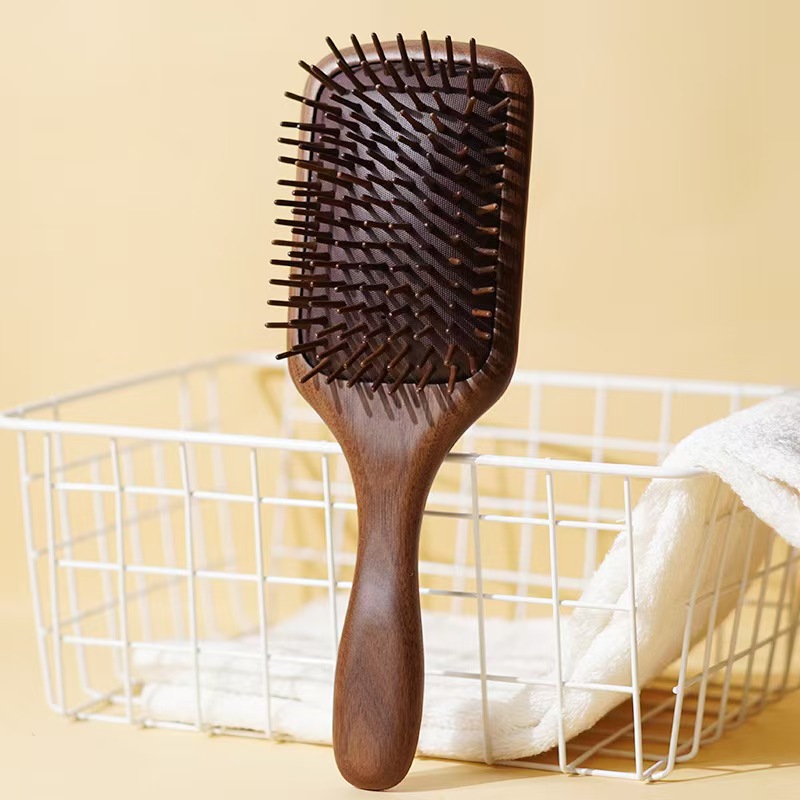 黑胡桃木头部经络按摩梳