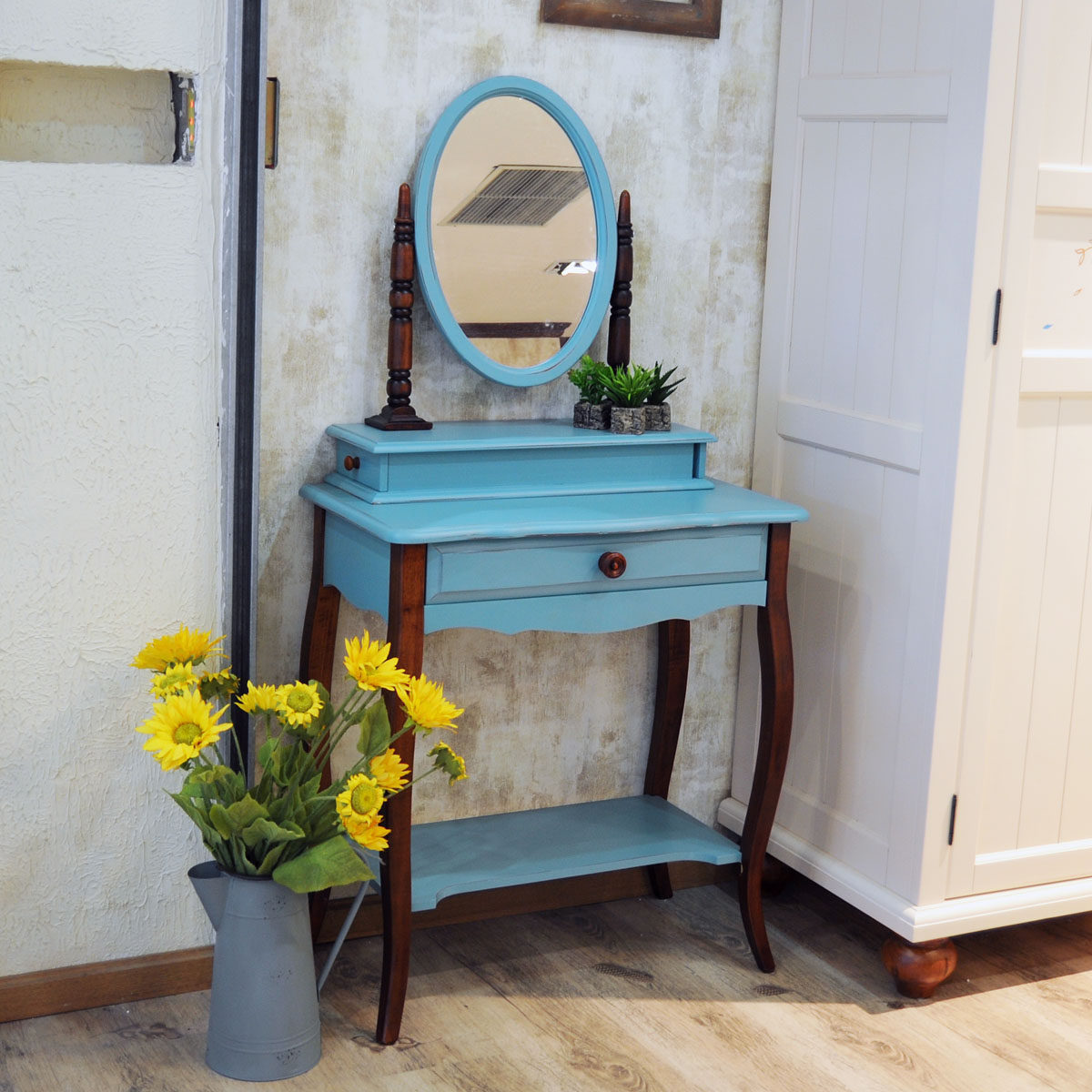 Sinomaple All solid wood Next Mediterranean Sea US-style Shaving mirror American country oak dresserin the Residential furniture , Tables , Dressing/Desk  category - from Buy2taobao.com to provide professional Taobao agent buy service