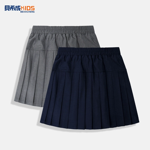 Летняя детская юбка на девочку для школьников, юбка в складку, форма, мини-юбка, эластичная талия