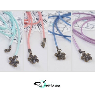 花朵发绳头饰可爱女生头绳发带日式和风樱花树叶复古铜色金属发饰