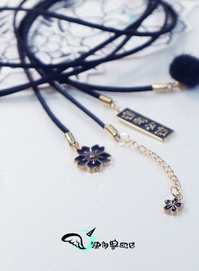 原创设计樱花锁骨链逢领结蝴蝶结