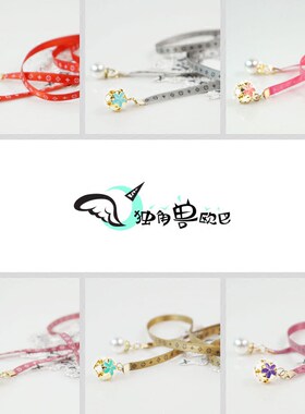 汉服盘发编发金色铃铛印花扎头绳