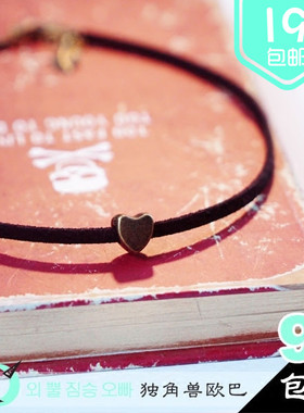 独角兽欧巴正品复古3D立体锁骨链