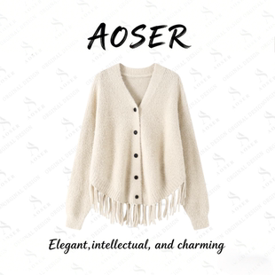 AOSER新款时尚气质休闲百搭轻奢感日常通勤女装毛衣2699