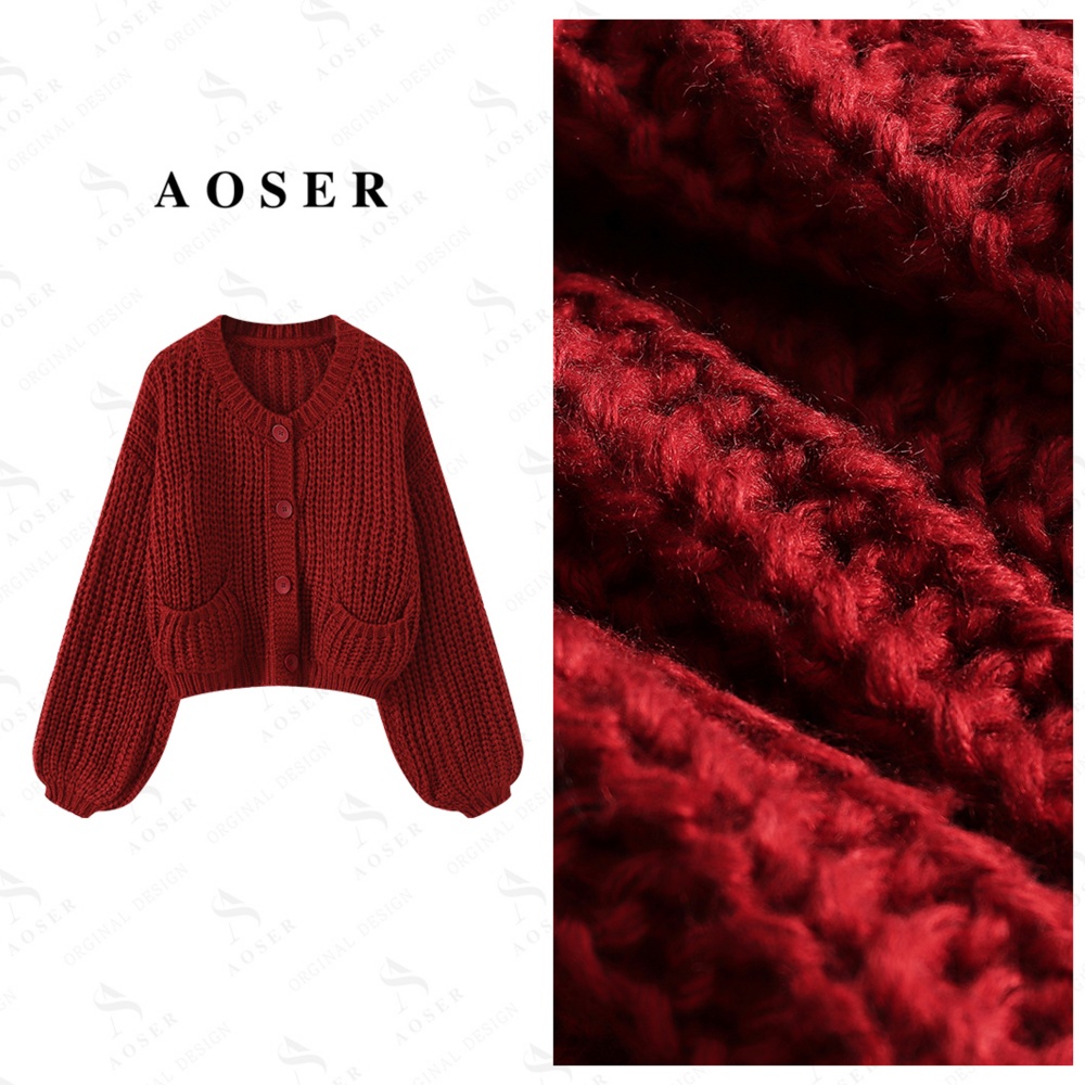 长袖针织毛衣春秋外套女宽