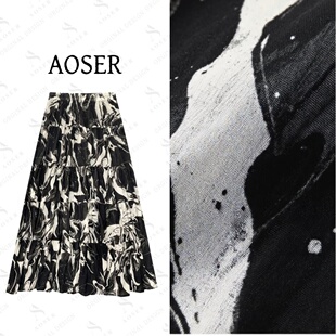 AOSER时尚 宽松显高显瘦百搭碎花半身裙日常休闲风2629