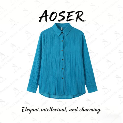 AOSER时尚百搭褶皱女衬衫301