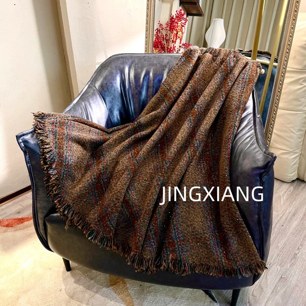 AOSER冬季复古时尚宽松显瘦高级感格子高腰半身裙女装823