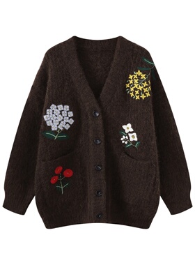 AOSER时尚常规厚款宽松型百搭毛针织衫日常慵懒风25059