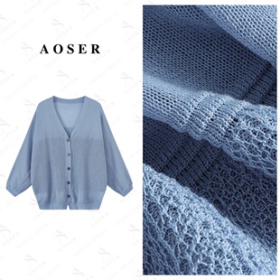 2527 潮流女款 AOSER纯色百搭显瘦气质女士毛针织衫 时尚