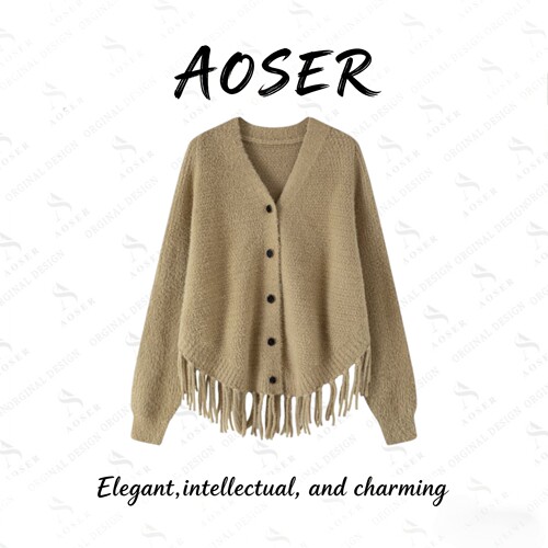 AOSER新款时尚气质休闲百搭轻奢感日常通勤女装毛衣2699