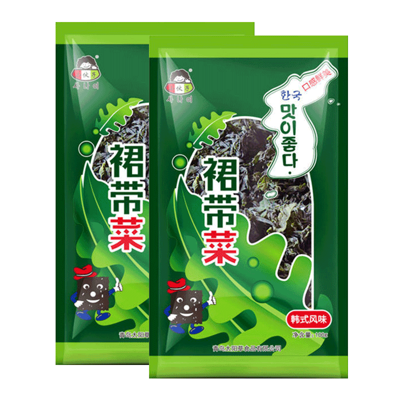 小伙子裙带菜韩国汤食材料