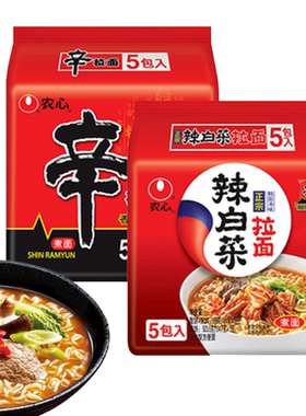 韩式拉面煮面农心辣白菜方便面