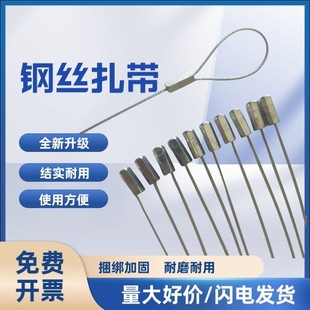 金属钢丝扎带铅封锁扣定制304不锈钢绳自锁拉紧器捆绑工业收紧器