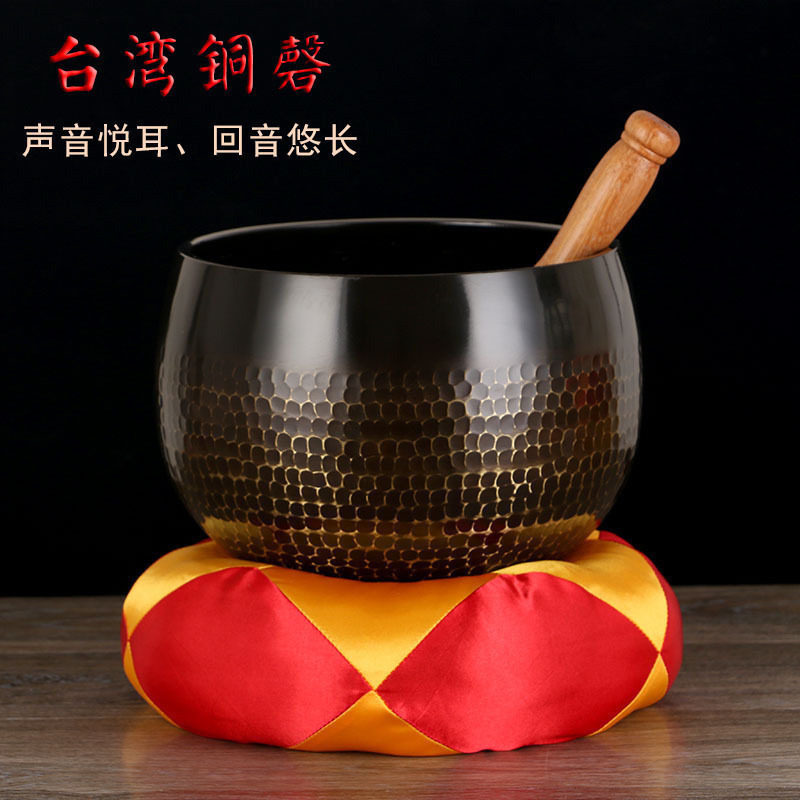 台湾加厚铜磬大磬铜庆寺庙法器用品铜钵木鱼佛音碗桌面摆件_虎窝淘