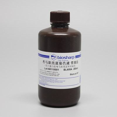 biosharp BL605A 考马斯亮蓝染色液 常规法 250ml