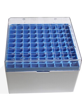 Biosharp BS-CBP50-81 5ml塑料冻存盒PC淡蓝色(PC,透明） 配 康宁5ml 冷冻管 赛默飞 5ml冷冻管 液氮 -196度