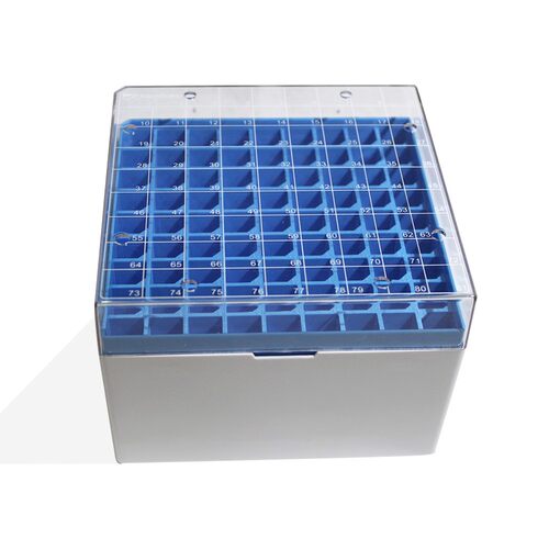 Biosharp BS-CBP50-81 5ml塑料冻存盒PC淡蓝色(PC,透明） 配 康宁5ml 冷冻管 赛默飞 5ml冷冻管 液氮 -196度