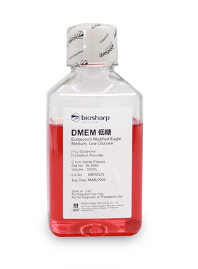 biosharp BL308A DMEM低糖液体培养基 低糖 含L-谷氨酰胺丙酮酸钠