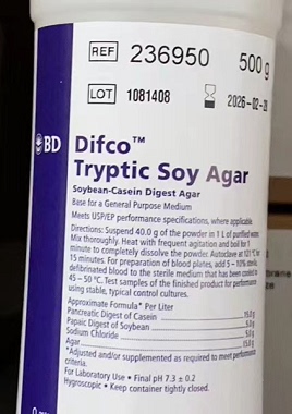 BD Difco培养基 236950 TRYPTIC SOY AGAR(TSA )胰酶大豆琼脂 500g