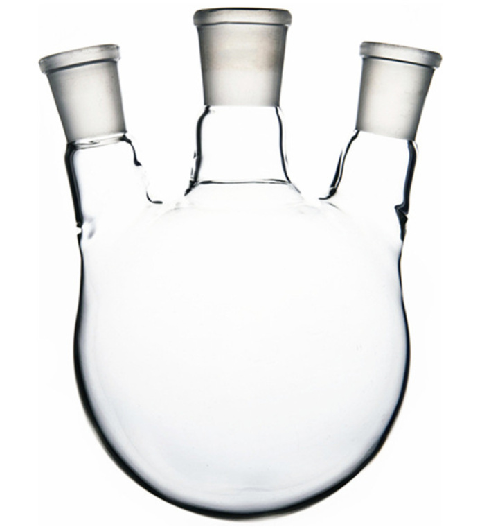 包邮 50ml/100ml/250ml/500ml/1000ml/2000ml 19#24#玻璃三口烧瓶 斜