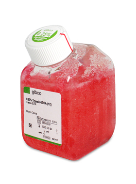 GIBCO 25200-072  500ml 胰酶细胞消化液（0.25%胰酶，含EDTA，含酚红）