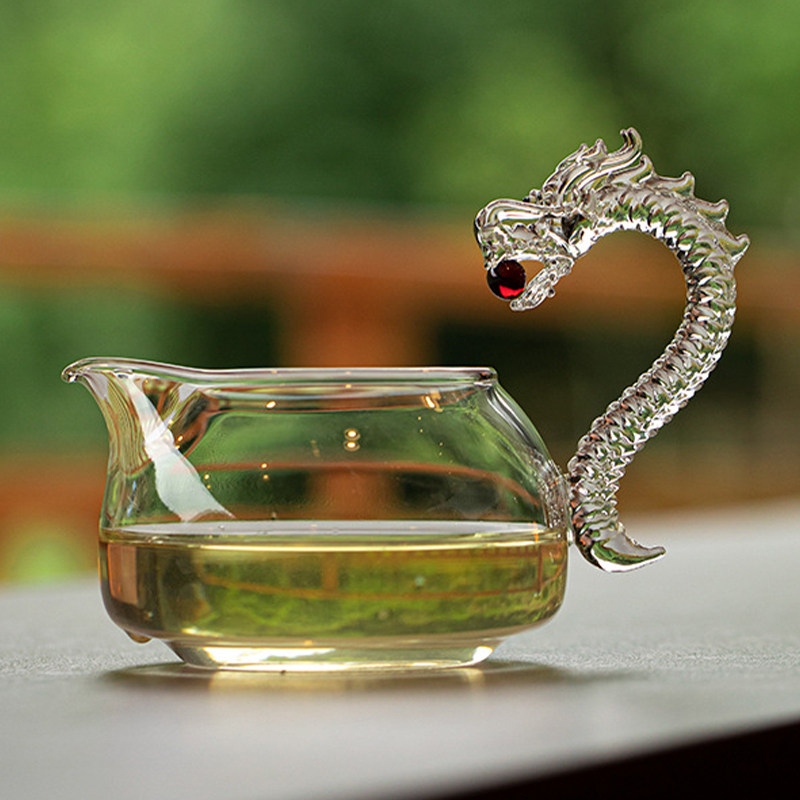 陶立方 耐热高硼硅玻璃茶海龙头公道杯家用分茶器功夫茶具配件