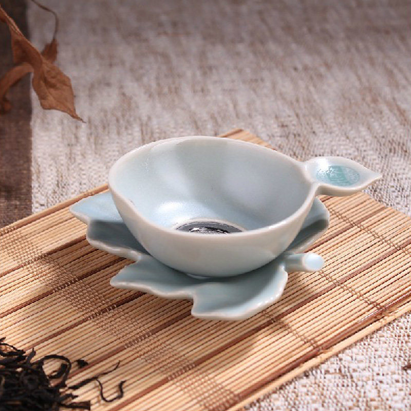 陶立方汝窑陶瓷茶漏茶滤汝瓷茶具配件功夫茶漏茶道零配件