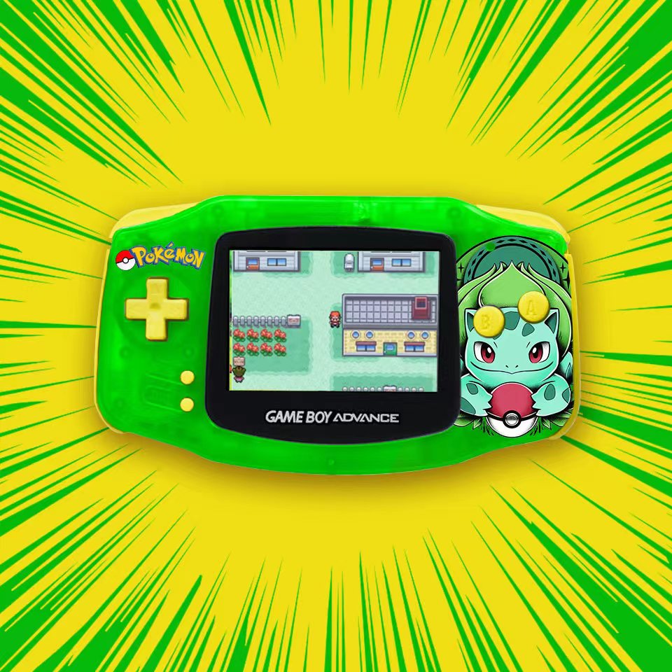 任天堂gba高亮IPS游戏机 怀旧掌机彩屏gameboy妙蛙花限定版