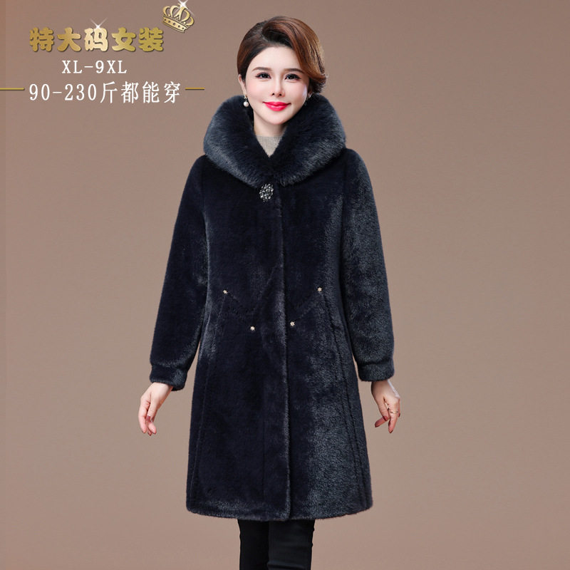 中老年女洋气外套冬装200斤妈妈