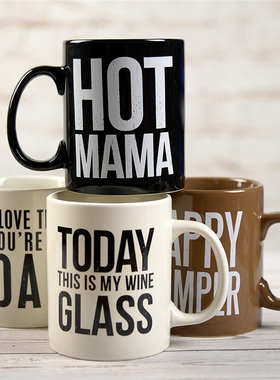 瑕疵特价 外贸陶瓷美国primitives by kathy马克杯子牛奶早餐杯