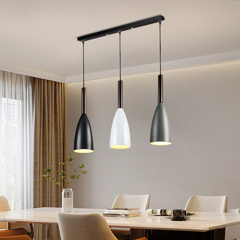餐厅吊灯北欧简约现代家用三头饭厅灯led创意灯个性吧台客厅灯具