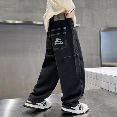 男童裤子加绒加厚秋冬