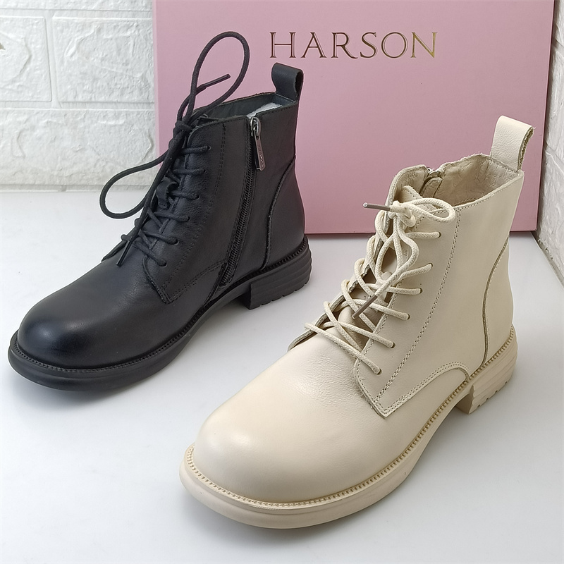 哈森正品休闲短靴撤柜断码