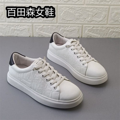 PT'SON百田森正品女鞋撤柜春季小白鞋厚底休闲板鞋女百搭日常鞋子