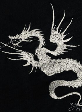 电脑绣花刺绣加工来料加工衬衣袖口服装绣字公司LOGO布贴定制版