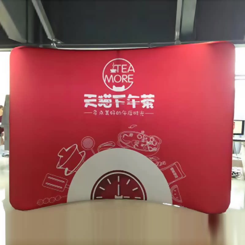 圆弧形背景墙签到处展览展会签名墙快幕秀快展广告展板展架陈列