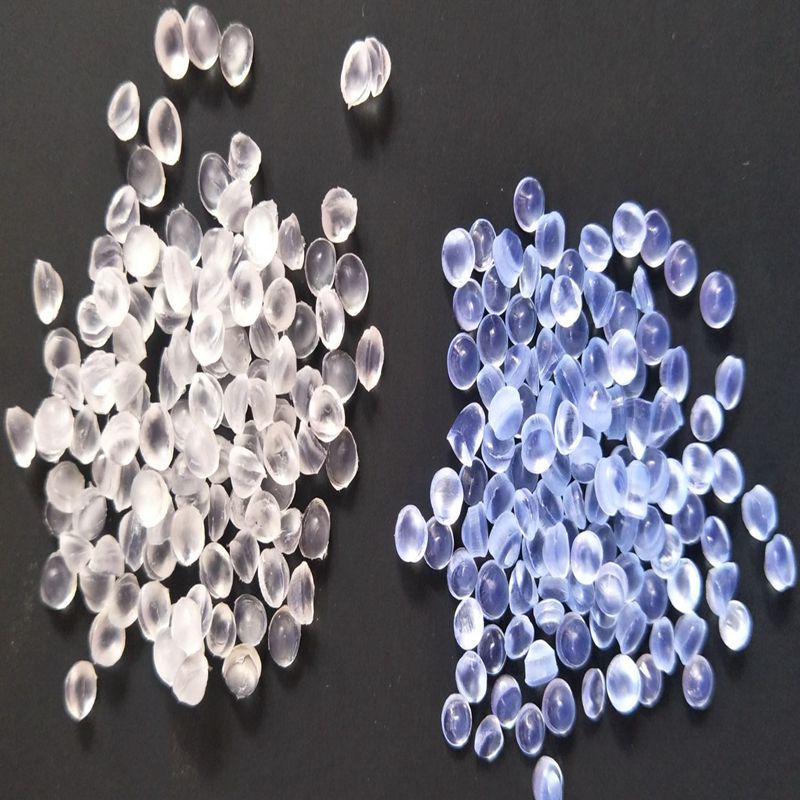 高透明PVC90度颗粒 注塑级透明白底 蓝底PVC胶料 环保PVC90度粒子