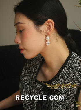 RECYCLE / 新中式国风灯笼耳环 独特设计高级感夸张个性独特耳钉
