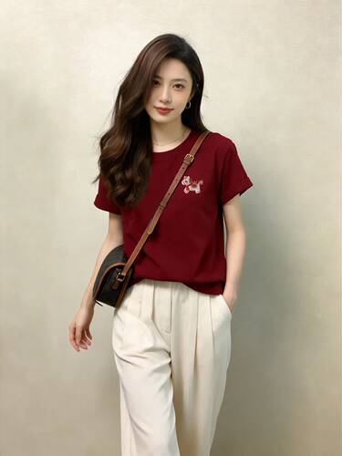 6106 马上有钱天丝莱赛尔女式T
