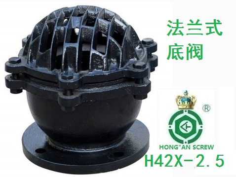 5铸铁法兰底阀水泵抽水铁莲蓬头dn40/50/65/80/100-dn450