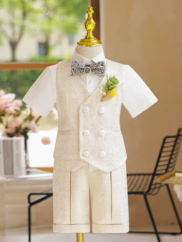 Детский классический костюм, костюм мальчика цветочника, жилет, в британском стиле