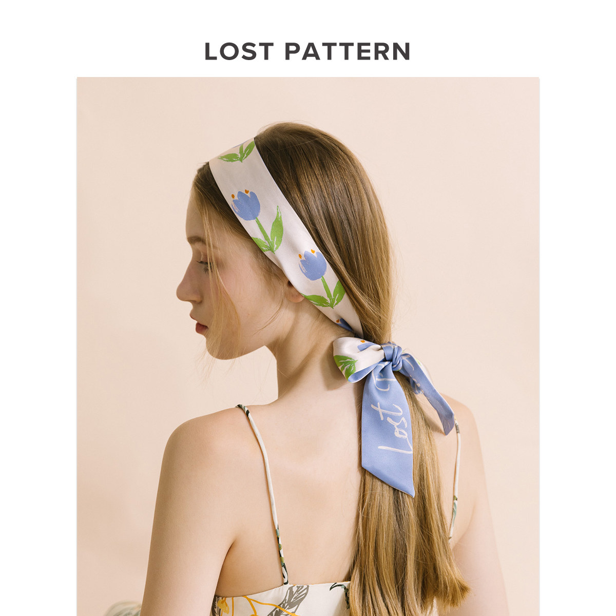 双成记世界郁金香女窄时尚丝巾