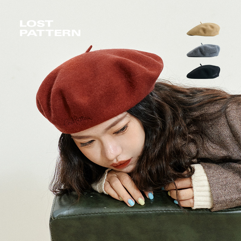 秋冬百搭英伦复古贝雷帽双成记