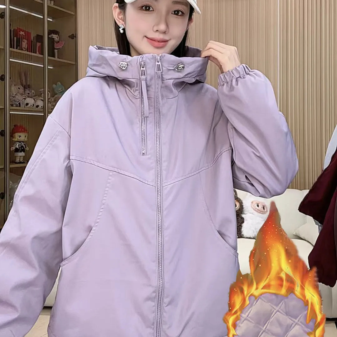 爆款夹棉加厚棉服女款秋冬季