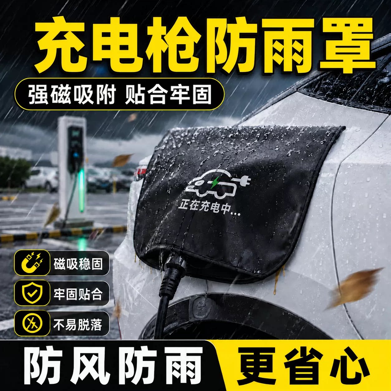 汽车充电口防雨防水保护盖
