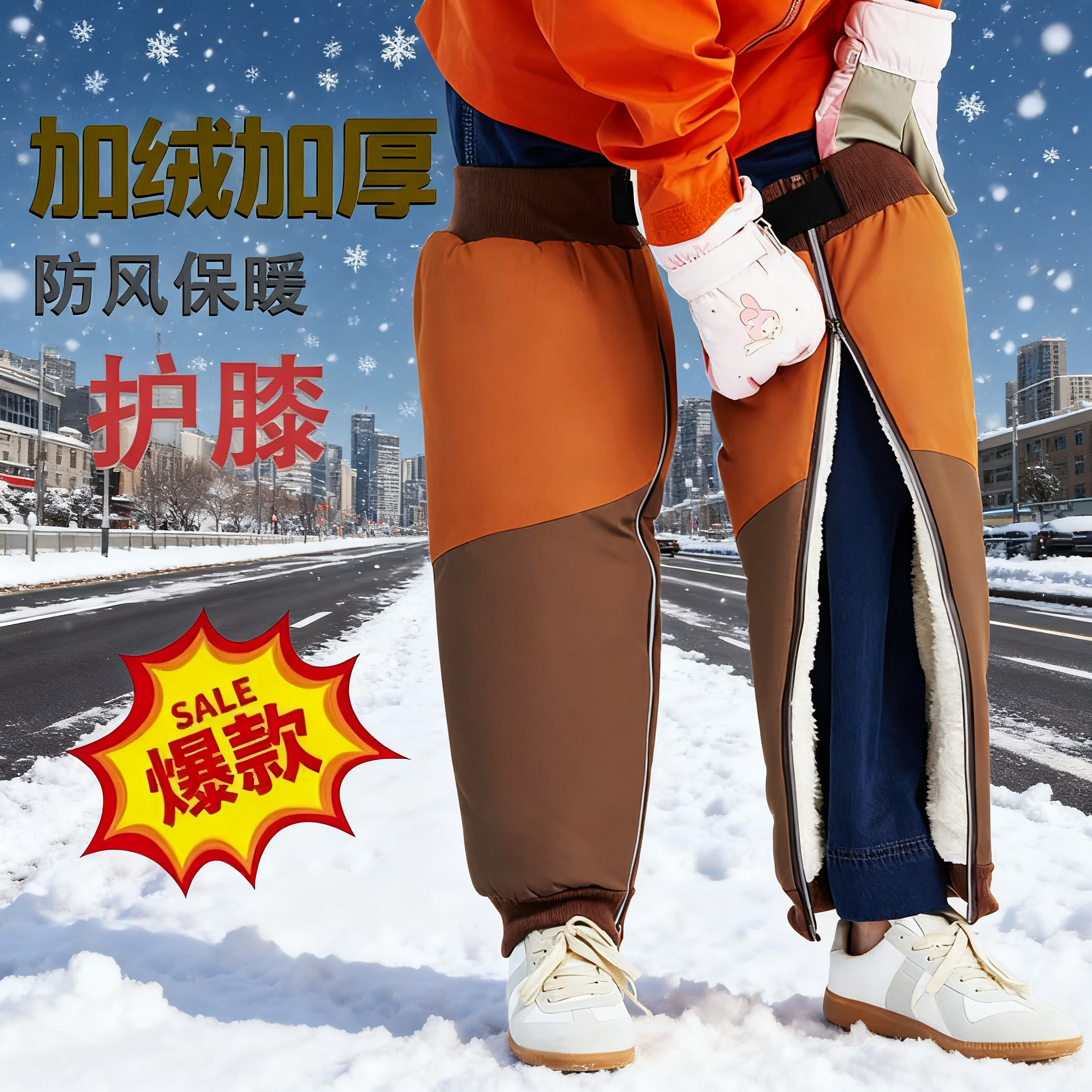 【冬季专用加绒防风护腿罩】