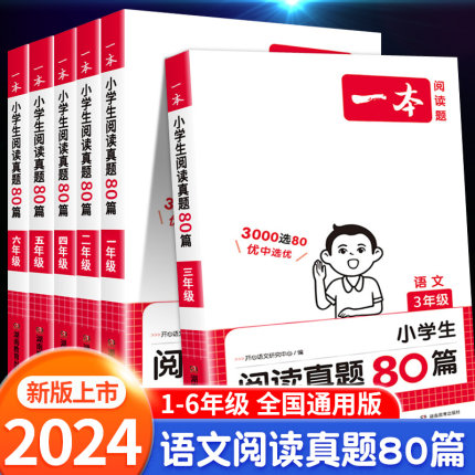 2024新版 一本阅读理解真题80篇小学语文阅读100篇一年级二年级三年级四年级五年级六年级上册下册语文人教版阅读理解专项强化训练