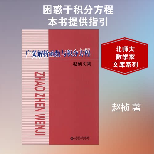 正版 广义解析函数与积分方程 赵桢文集 9787303252350 北京师范大学出版社